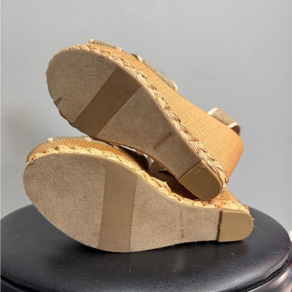 Tan JustFab Espadrille Heels Size 6.5 NWOT - Picture 4 of 5
